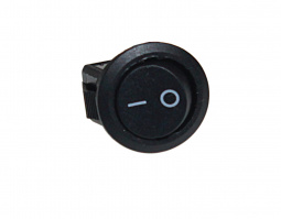 Клавиша 250V 3А Micro круглая черная (2конт.) ON-OFF "YADA"
