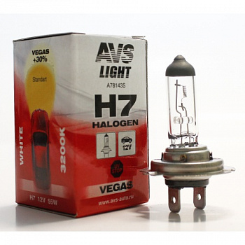 Лампа галоген H7 12/55W "AVS" Vegas