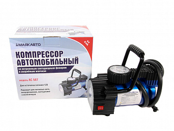 Компрессор автомобильный  35 л/мин, 10 атм "МАЯКАВТО" 583 (с LED фонарем)