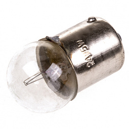 Лампа А 24-5 R5W 24V (габариты,ном/знак,п/капотная) с цоколем BA15s 1-контактная СПУТНИК SKYWAY Габа
