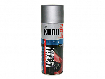 Грунт спрей (520 мл) акриловый серый "KUDO" 1К   (проф.)