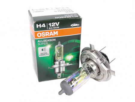 Лампа галоген H4  12/60/55W P43t "OSRAM" ALLSEASON