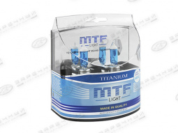 Лампа галоген H7 12/55W к-т 2шт "MTF" TITANIUM 4400K (Корея)