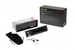 Автомагнитола "LECAR" LCR-2100G 1DIN сьемная панель, подсветка клавиш GREEN