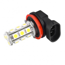 Лампа светодиод H11 12V 18 SMD диодов 1-контактная Белая  SKYWAY Ближний, дальний, противотуман