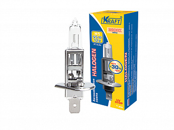 Лампа галоген H1 12/55W "KRAFT" +30%