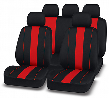 Чехлы а/м унив. "AUTOPREMIER ACTIVE PRO" черный/красный, полиэстер,2мм поролон, 2 молнии,9пр., 1/10