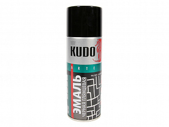 Краска аэрозольная чёрная глянцевая "KUDO" (520 мл)