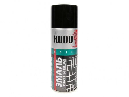 Краска аэрозольная чёрная глянцевая "KUDO" (520 мл)
