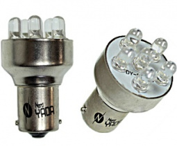 Лампа светодиод S25 (24-21) P21W 24V белая (6LED диодов) "YADA"