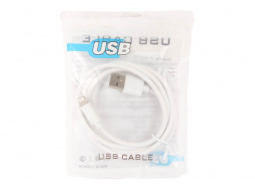 Зарядный кабель USB-Lightning (TPE) 2А, 1м белый "YADA"