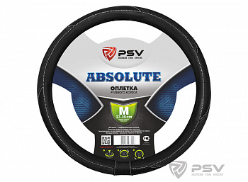 Оплетка руля "M" d37-39см "PSV" ABSOLUTE  кожа, черный