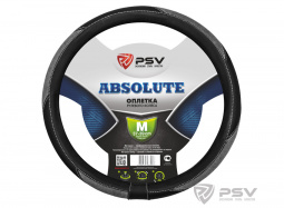Оплетка руля "M" d37-39см "PSV" ABSOLUTE  кожа, серый