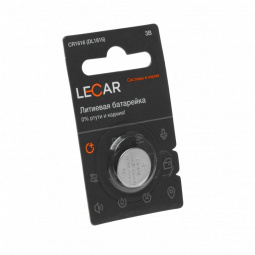Батарейка CR1616 3V (для брелока сигнализации) литиевая LECAR