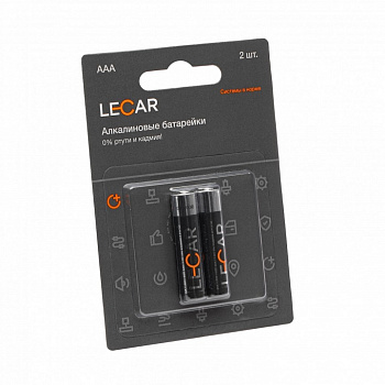 Батарейка LR03/AAA алкалиновые (2шт в блистере) LECAR