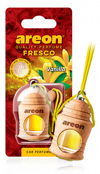 Ароматизатор подвесной с деревянной крышкой "AREON FRESCO" Vanilla