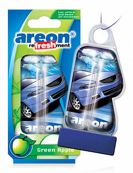 Ароматизатор подвесной гелевый "AREON" "Refreshment LIQUID" Green Apple