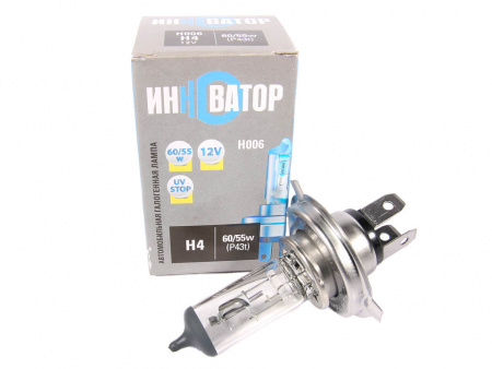 Лампа галоген H4  12/60/55W P43t "ИННОВАТОР"