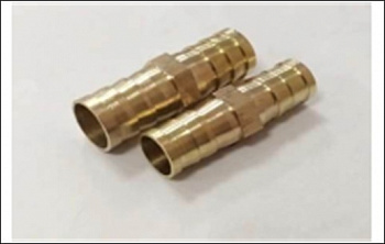 Переходник под шланг "Елочка" (прямой) d= 5мм.(латунь) "Technik"