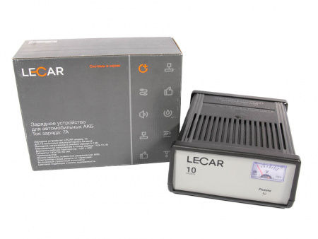Зарядное устройство АКБ импульсное "LECAR" автомат 12В, 7А LECAR-10