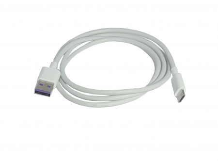Зарядный кабель USB-TYPE C (TPE) 5А, 1м белый "YADA"