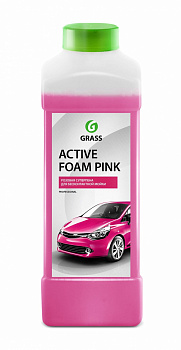Автошампунь для БЕСКОНТАКТНОЙ МОЙКИ  1 л "GRASS" "Active Foam Pink"