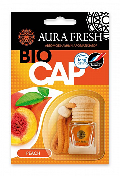 Ароматизатор подвесной с деревянной крышкой "AURA FRESH BIO CAP Peach" (Персик)
