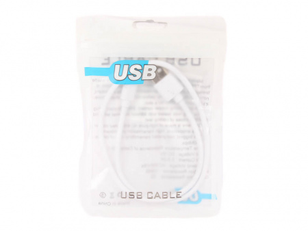 Зарядный кабель USB-Lightning (TPE) 2А, 0.5м белый "YADA"