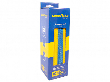 Трос буксировочный лента 10т (5м) "Goodyear" 2 крюка