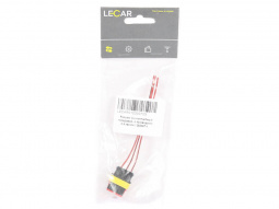 Колодка разъема 282087-1 3-х контактный гнездовой, с проводами 0,5 кв.мм "LECAR"