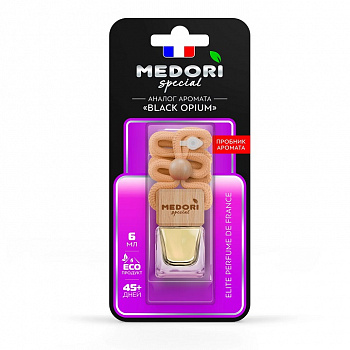 Ароматизатор подвесной бутылочка "Medori" с пробником Black Opium