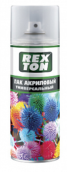 Лак акриловый (520 мл) универсальный глянцевый "REXTON"  аэрозоль  1К