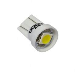 Лампа светодиод Т10 (24-5 габариты б/цок.) W5W 24V size 5050 белая "YADA"
