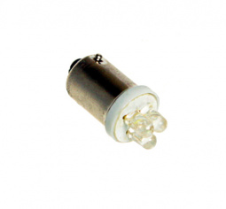 Лампа светодиод T8 (12-4 габариты цок.) T4W 12V белая 3LED "YADA"
