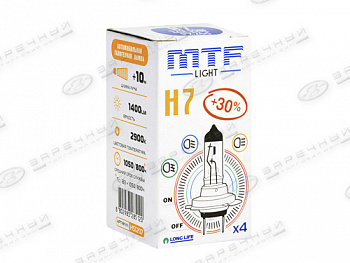 Лампа галоген H7 12/55W "MTF" Standart +30% (Корея) HS1207