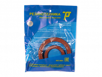 Сальник коленвала 2101 (к-т 2шт) "РТ" (красный)