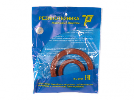 Сальник коленвала 2101 (к-т 2шт) "РТ" (красный)
