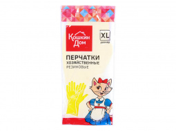 Перчатки хозяйственные, желтые, размер XL