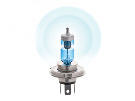 Лампа галоген H4  12/60/55W P43t к-т 2шт "KRAFT" +80% (евробокс)