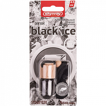 Ароматизатор подвесной с деревяной крышкой Aqua.series 5 мл Black Ice