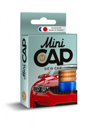 Ароматизатор подвесной с деревянной крышкой "AURA FRESH Mini CAP New Car" (Новая Машина) 4ml
