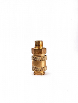 Фитинг пневматический 1/4" внешняя резьба - “Euro” мама, латунь "AV Steel"