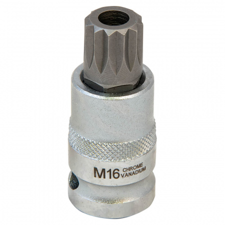 Головка  1/2" со вставкой SPLINE MН16 L55  с отверстием "AV Steel"
