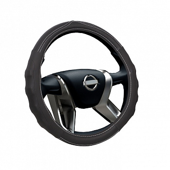 Оплетка руля "M" d37-39см "VOIN" MODERN экокожа, черная