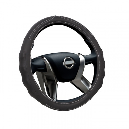 Оплетка руля "M" d37-39см "VOIN" MODERN экокожа, черная
